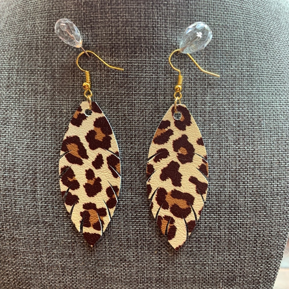 Cheetah Faux Leather Earrings